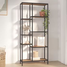 Book Shelf 31.5"x11.8"x70.9" Steel and Engineered Wood