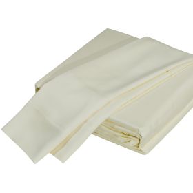 Premium Silky Soft 100% Tencel Lyocell Derived from Eucalyptus 4-Piece Sheet Set, Oeko-TEX Certified, Queen - Cr��me