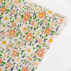 Flower Ocean Pink - Vinyl Self-Adhesive Wallpaper Prepasted Wall stickers Wall Decor (Roll)