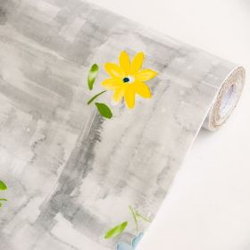Flowers in Watercolor-1 - Vinyl Self-Adhesive Wallpaper Prepasted Wall stickers Wall Decor (Roll)