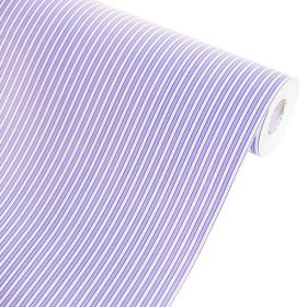 Violetish Blue Stripe - Vinyl Self-Adhesive Wallpaper Prepasted Wall stickers Wall Decor (Roll)
