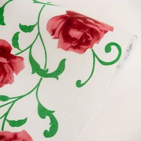 Rose Vine - Vinyl Self-Adhesive Wallpaper Prepasted Wall stickers Wall Decor (Roll)