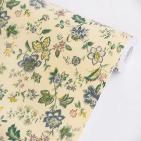 Mystery Flowers Blue - Vinyl Self-Adhesive Wallpaper Prepasted Wall stickers Wall Decor (Roll)