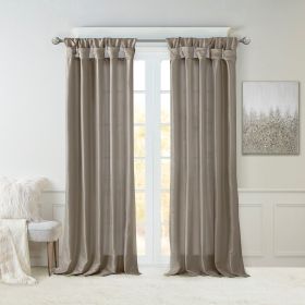 Twist Tab Lined Window Curtain Panel(Only 1 Pc Panel)