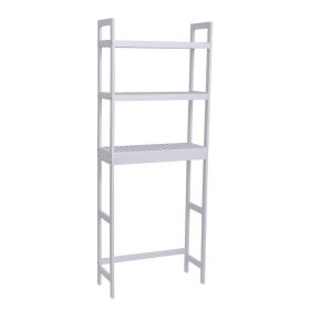Toilet Storage, 3-Tier Bamboo Bathroom Organizer with Adjustable Shelves, Multifunctional Toilet Rack