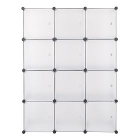 12-Cube Storage Shelf Cube Shelving Bookcase Bookshelf Organizing Closet Toy Organizer Cabinet White Color YF
