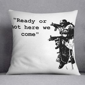 Banksy Ready Or Not Cushion