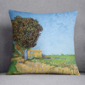 A Lane near Arles by Van Gogh Cushion