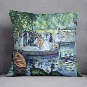 La Grenouillere1 by Renoir Cushion