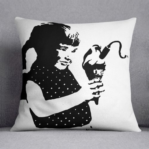 Banksy Ice Cream Bomb Cushion