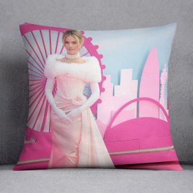 Margot Robbie at the Barbie premiere Cushion