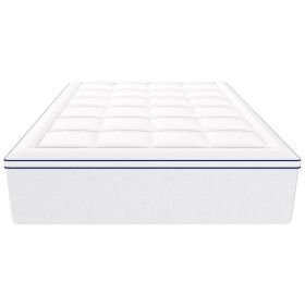 VEVOR Mattress Topper Premium Memory Foam Fiber Fill Queen Size 4 in Thickness
