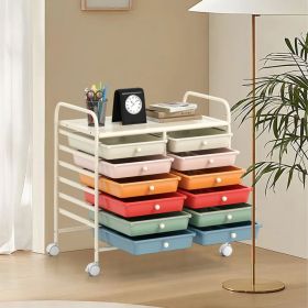 12 Drawers Rolling Storage Cart for Home and Office