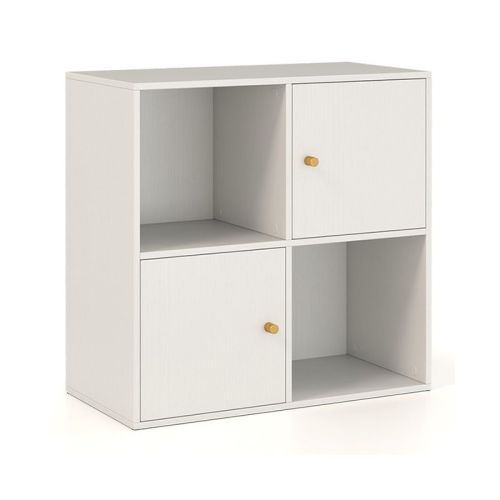 Household Decor 3-Tier Bookcase with Cabinets